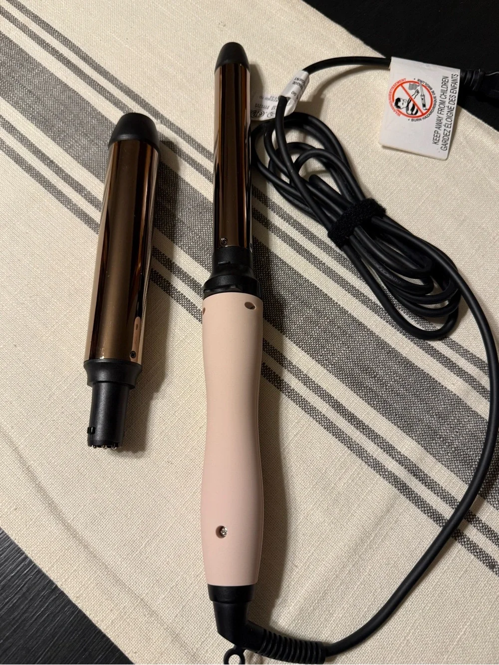 Lange clip-free barrel wand, two sizes, titanium